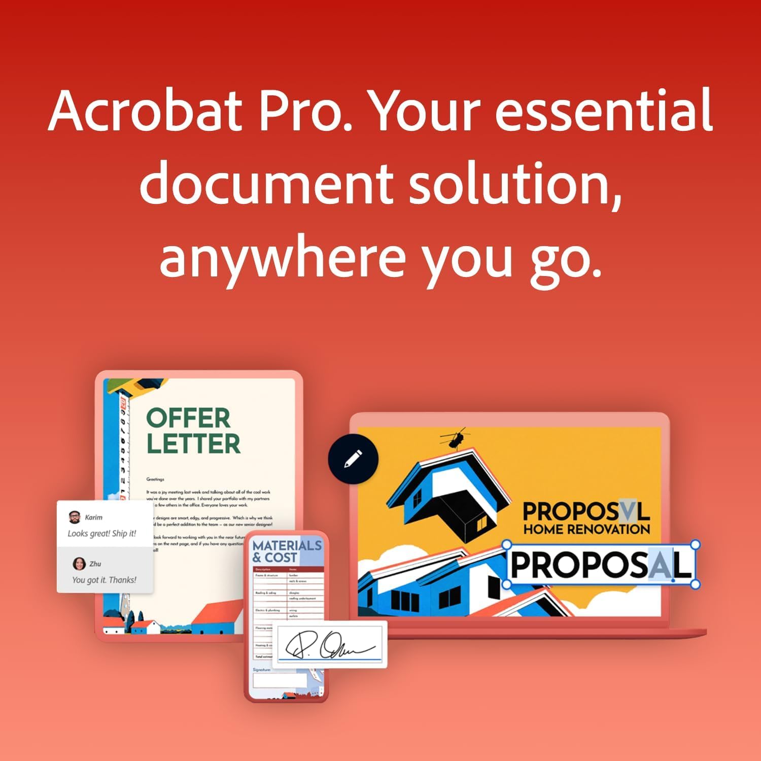 Adobe Acrobat Pro | PDF Software | Convert, Edit, Covert, Sign | 12-Month Subscription | PC/Mac | Email Delivery - Image 3