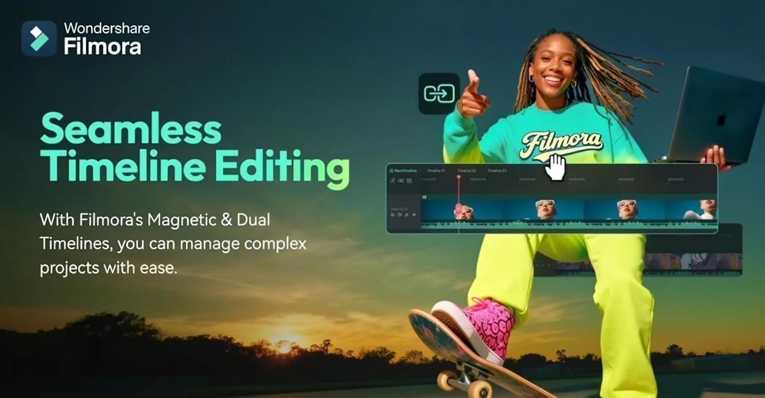 Filmora 15 Video Editor Full Version Software Download (No CD/Key) Lifetime Validity (Latest 2026 Version) (Pre-Activated) (No CD/Key) More AI, Videos in Less Clicks | N Physical for Windows PC | Unlimited Reinstallations (Video Editing Software) - Image 5